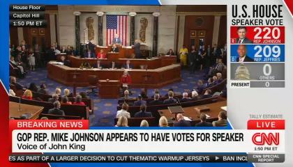 CNN anchor calls new Republican Speaker Mike Johnson a "blank slate"