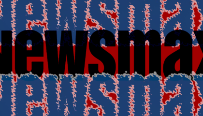 Newsmax logo distorted